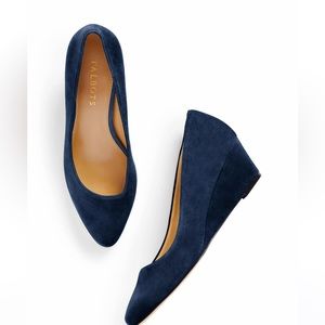 Talbot’s Laney Blue suede wedges 6.5
